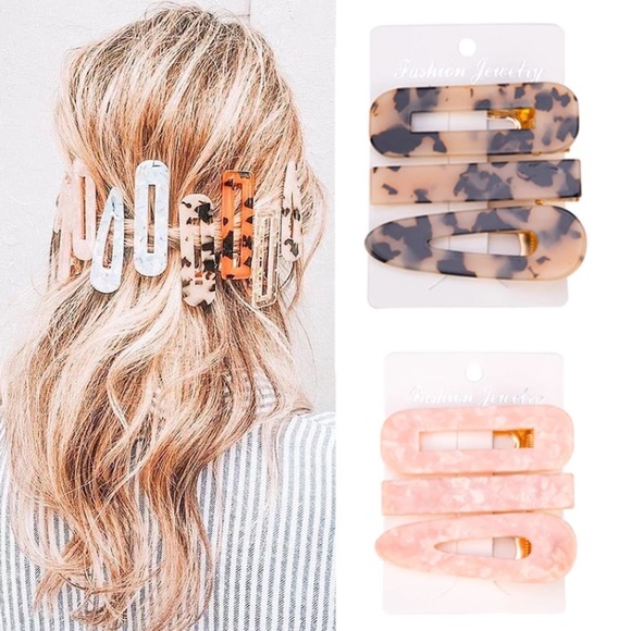 ⚜️[𝟯/$𝟭𝟴]⚜️Tortoise Coral Acrylic Hair Clip New - Picture 10 of 13